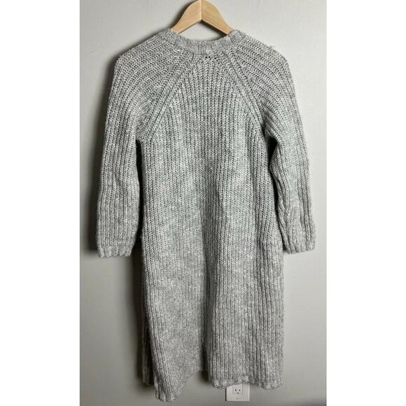 Torrid Gray Longline Knit Cardigan Sweater Size 00 (M/L) Long Sleeve Duster Wm’s - Picture 2 of 5